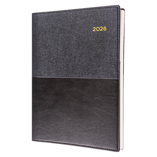 Collins Vanessa Diary 2026 185.V99 A5 Day To A Page Black