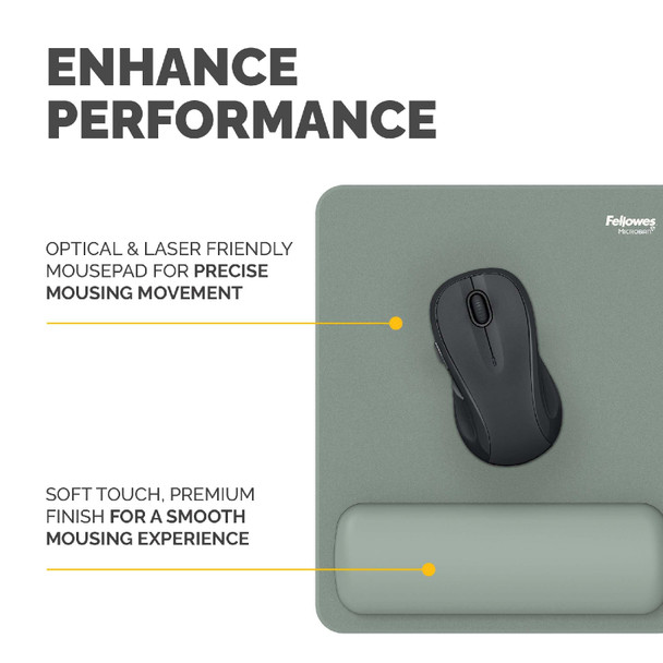 Breyta Mousepad Wrist Rest Sage Fellowes