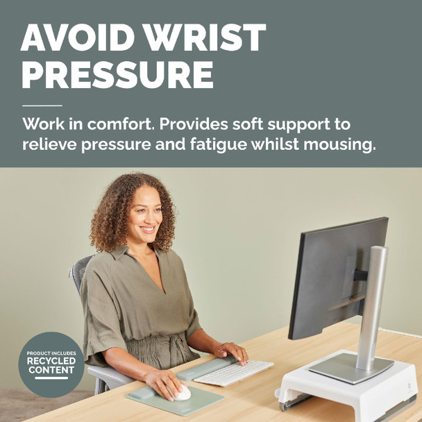 Breyta Wrist Rest Mousepad Sage Fellowes