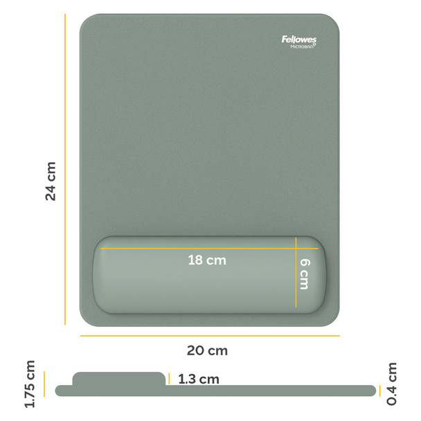 Fellowes Breyta Sage Mousepad Wrist Rest