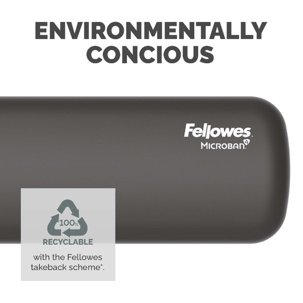 Fellowes Breyta Wrist Rest Palm Black