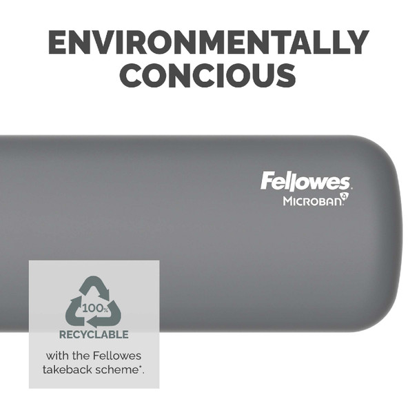 Fellowes Breyta Wrist Rest Palm Grey