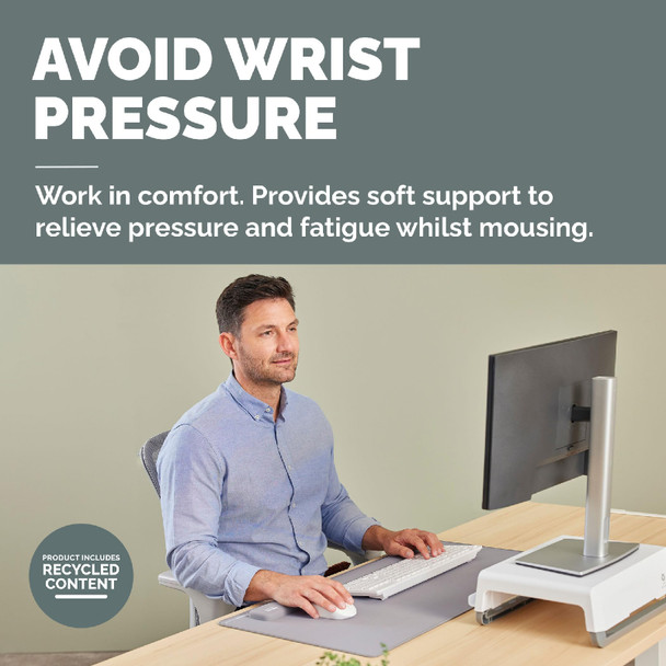 Breyta Palm Wrist Rest Grey Fellowes