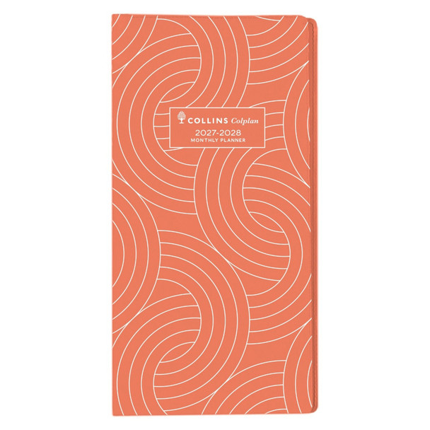 Collins Colplan Planner Diary 2027-2028 B6/7 Month To A View Orange