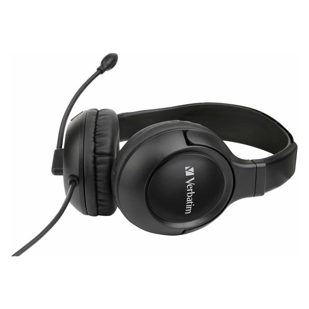 Verbatim Headset Black with Noise Cancelling Microphone
