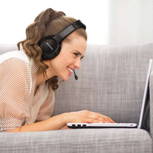 Verbatim Black Headset with Microphone Noise Cancelling