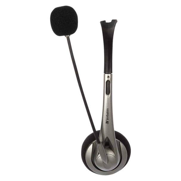 Verbatim Black Grey Headset USB-A with Boom Microphone