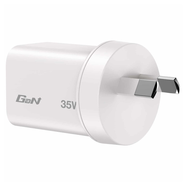 Verbatim Gan Charger 2 Port 35W USB A and C White