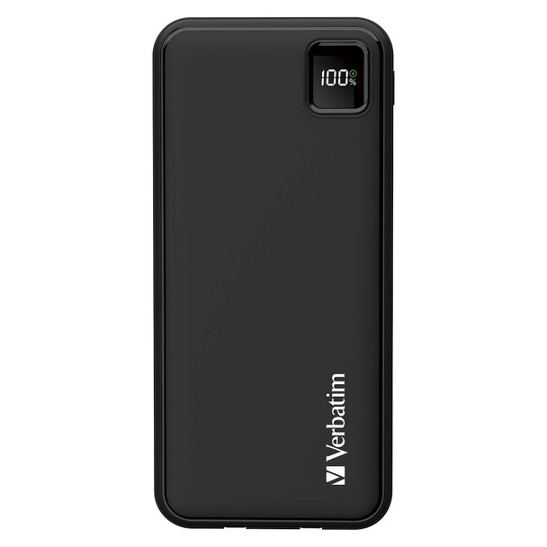 Verbatim Power Bank 10000mah PD Embedded Cables Black