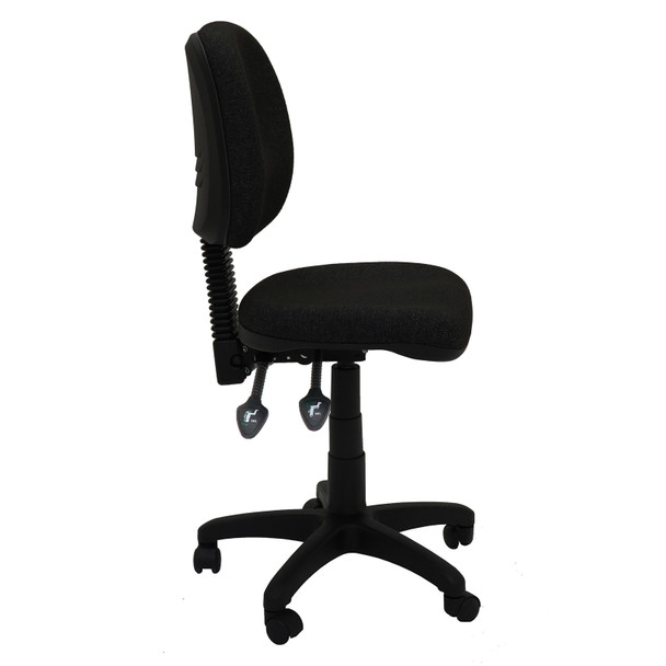 Rapidline Black Fabric Medium Back Operator Chair EC070BM 
