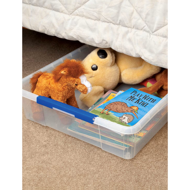 Sistema Plastic Storage Container with Tray Dark Blue 30L