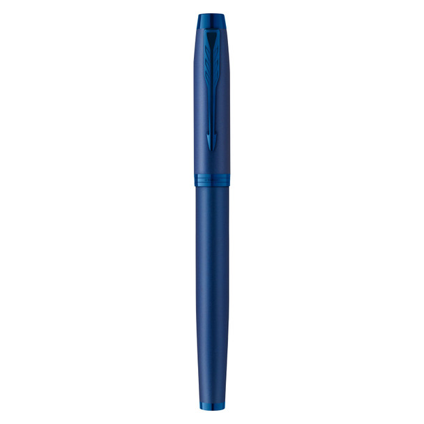 Parker IM Monochrome Fountain Pen Blue Medium Nib Stainless Steel