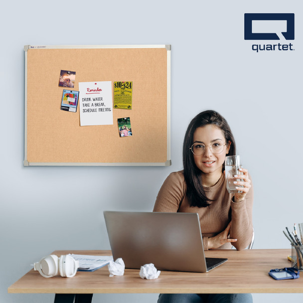 Quartet Corkboard 900 x 600mm Aluminium Frame