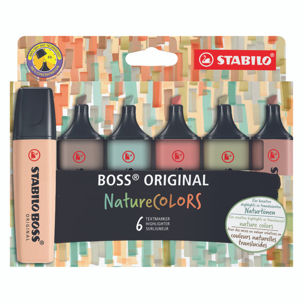 Stabilo Boss Original Highlighter NatureColors Pack of 6