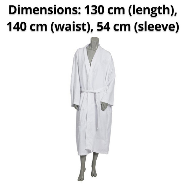 Compass Waffle Bathrobe White Cotton Pack of 10