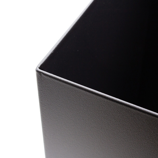 Compass Powder Coated Rectangular Dual Chamber Bin Black 14L Pack of 4