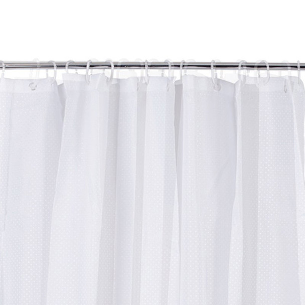 Compass Deluxe Shower Curtain White