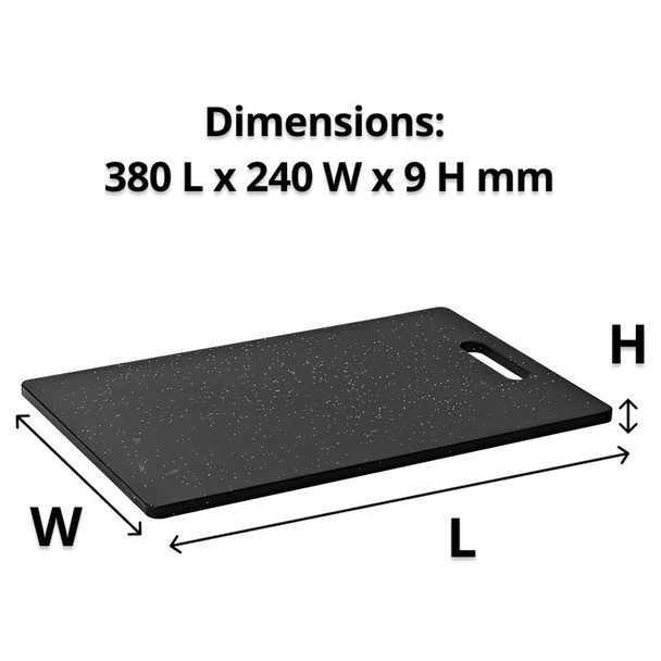 Connoisseur Midnight Black Plastic Chopping Board