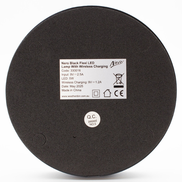 Nero LED Lamp Flexi Black with Wireless Charging