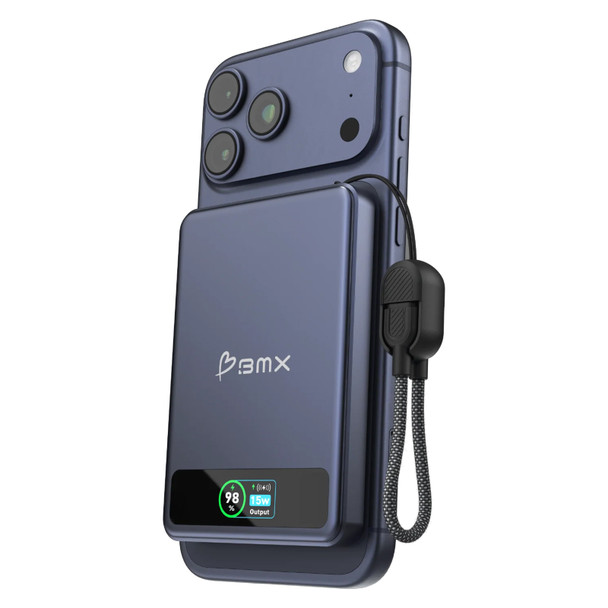 BMX SolidSafe Blue 5K Solid-State Magnetic Power Bank