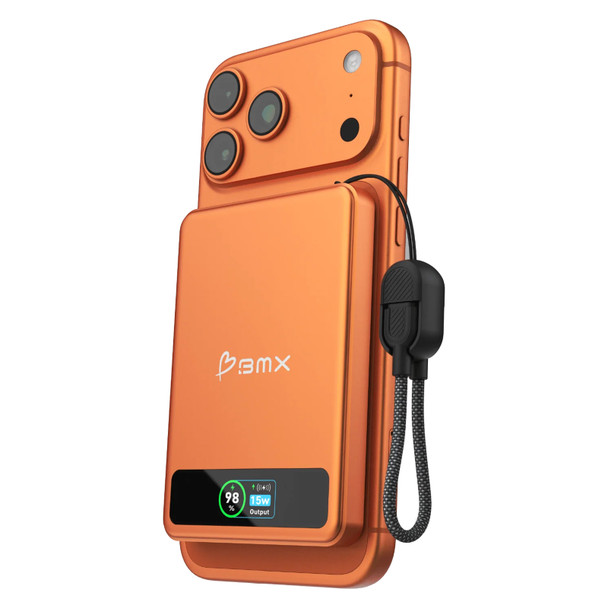 BMX SolidSafe Orange 5K Solid-State Magnetic Power Bank