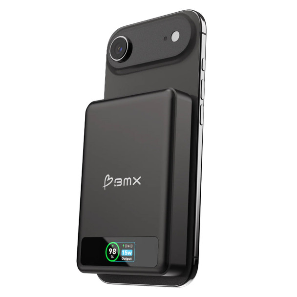 BMX SolidSafe Power Bank Black 10K Solid-State Magnetic