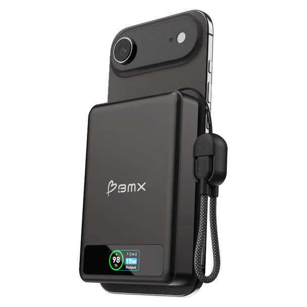 BMX SolidSafe Black 10K Solid-State Magnetic Power Bank