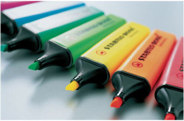 Stabilo #0072605 Boss Original Chisel Tip Highlighter Wallet Of 8 Assorted Colours