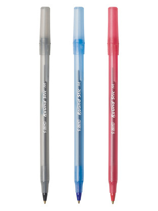 BIC Round Stic Penna A Sfera, Punta Media 1.0 Mm, Inchiostro Blu – Confezione Da 24 Penne