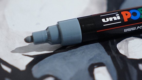 Uni Chalk Marker PWE-3MS Fine, 1.3 mm