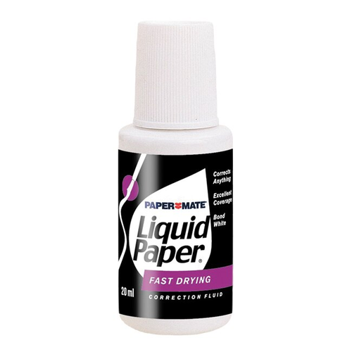 Correction Fluid Liquid Paper 20mL Bond White