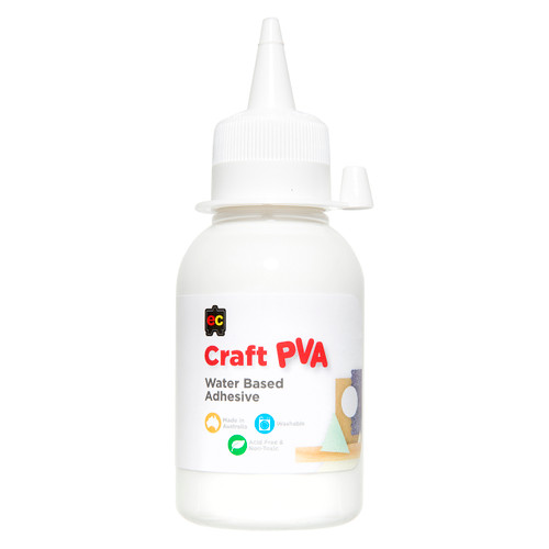 Craft PVA Water Based Adhesive 125ML Educational Colours Mega Office Supplies