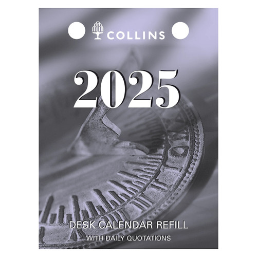 Collins Desk Calendar Refill 2025 DCRT Top Punch Mega Office Supplies