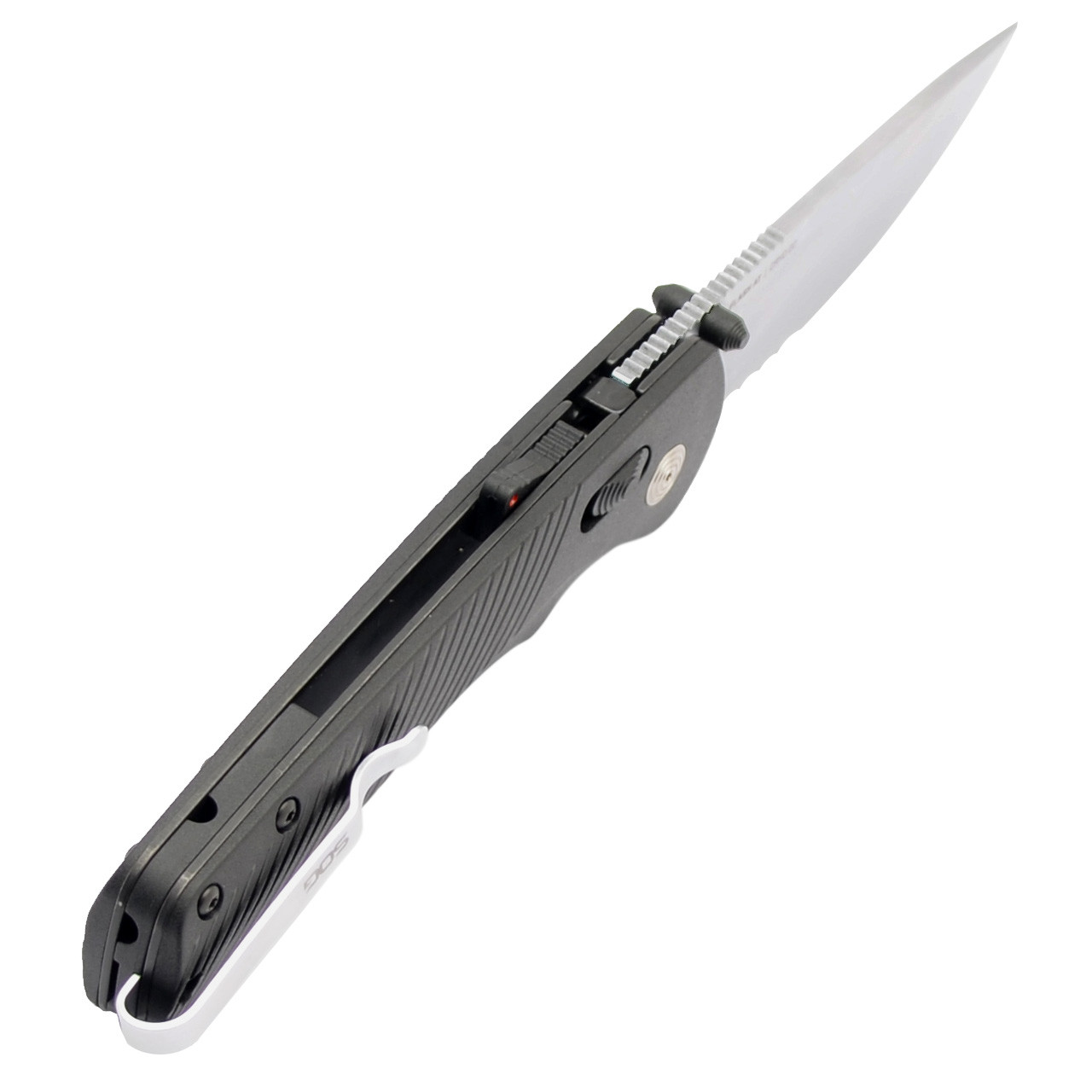 Flash AT Satin - Black, Serrated
