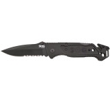 ESCAPE - CLIP POINT, BLACK, SERRATED