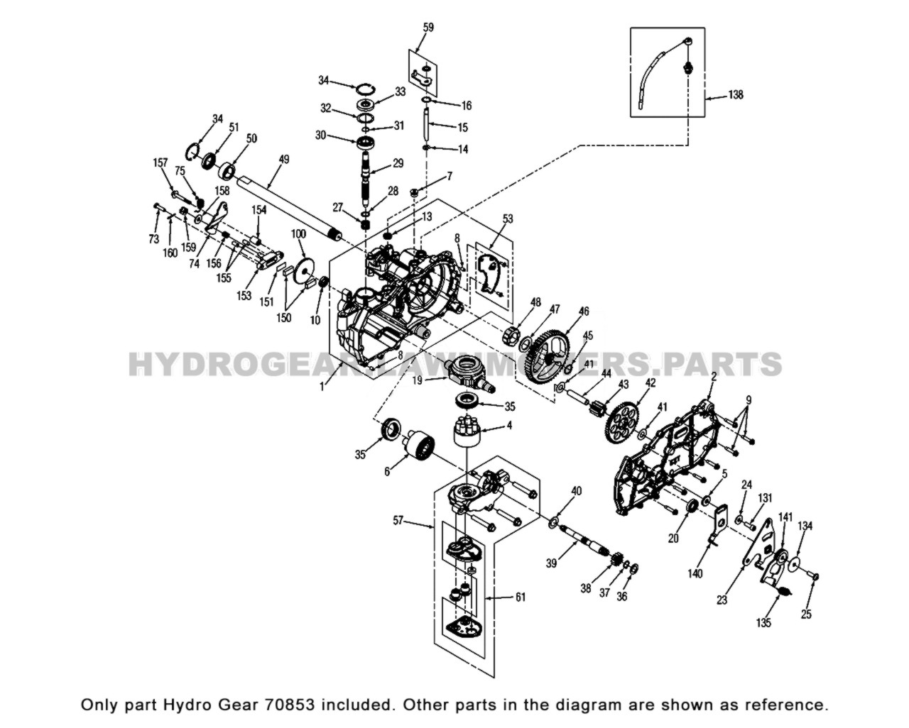 70853 - Kit Seals And Retaining Rings - Hydro Gear Original Part