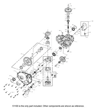 Parts lookup Hydro Gear 51100 Ring Magnet OEM diagram