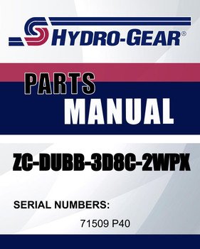 Hydro-Gear ZC-DUBB-3D8C-2WPX SN 71509 P40 parts manual - Lawn Mowers parts
