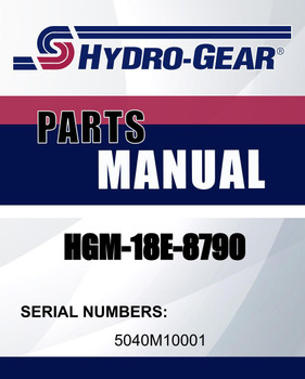 Hydro-Gear HGM-18E-8790 SN 5040M10001 parts manual - Lawn Mowers parts