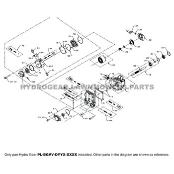 Parts lookup  Hydro Gear PL-BGVV-DYYX-XXXX PL Series Pump OEM diagram