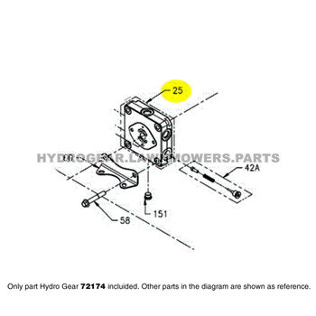 Parts lookup Hydro Gear 72174 PW End Cap Top Case Kit OEM diagram