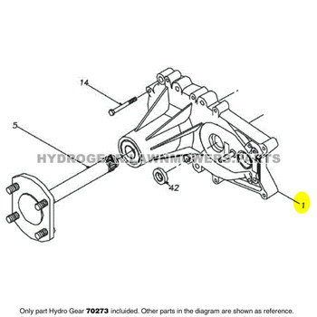 Parts lookup Hydro Gear 70273 Transaxle 5625 Axle Carrier Kit OEM diagram