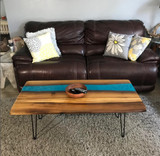 Unique One of a Kind Epoxy River Coffee Table