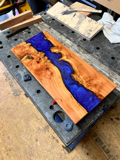 Custom Charcuterie Board  18 x 8 Pacific Blue