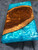 Custom Charcuterie Board 18 x 8 Turquoise Blue