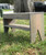 Wood Storage Bench - Solid Top with Shelf