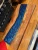 Oak Charcuterie Board & Serving Tray with Dark Blue Epoxy River – 18" x 8"