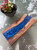 Oak Charcuterie Board & Serving Tray with Dark Blue Epoxy River – 18" x 8"