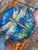 Dragonfly Live Edge Wood Charcuterie Board with Blue Epoxy River