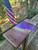 Walnut & Purple Epoxy Charcuterie Board with Antique Key Handles – 18" x 8"
